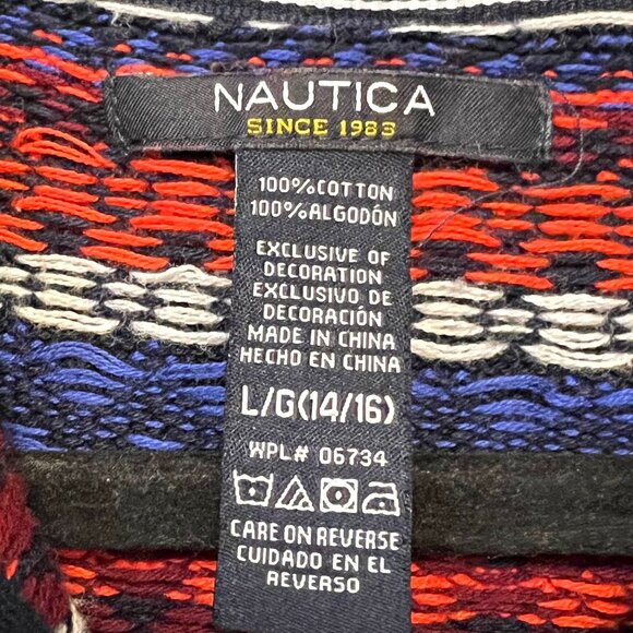 Nautica KIDS Fair Isle Quarter Zip Sweater Striped Knit Pullover Logo Classic - Picture 12 of 12